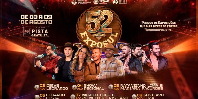 Rondonópolis|52ª Exposul terá portões abertos em todos dias da feira