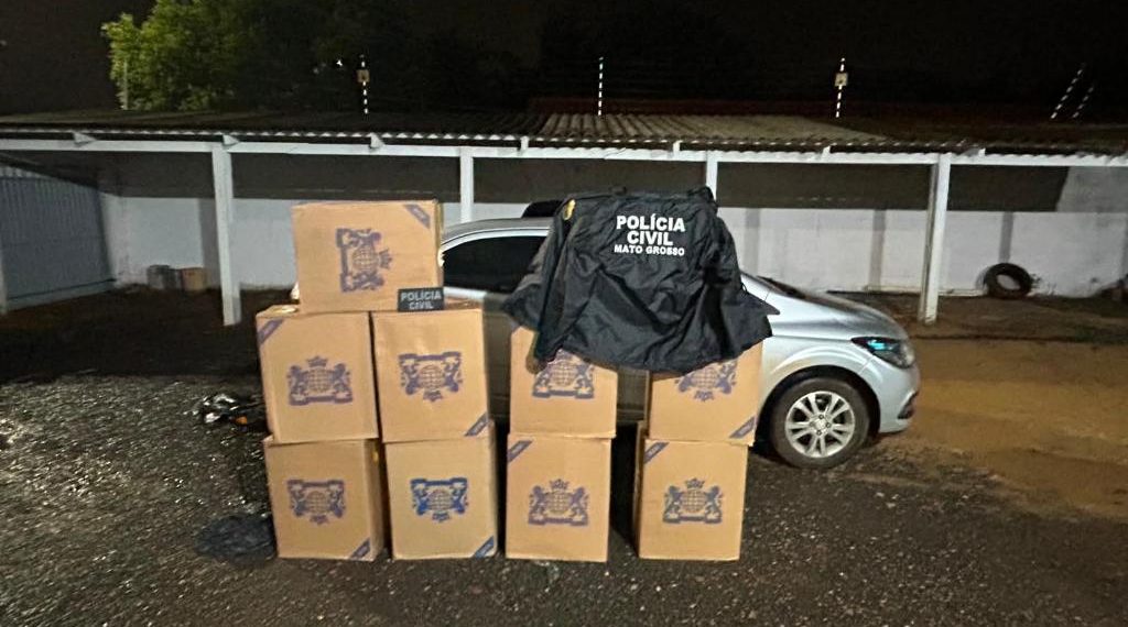 Polícia Civil prende mulher com 495 caixas de cigarros contrabandeados em MT