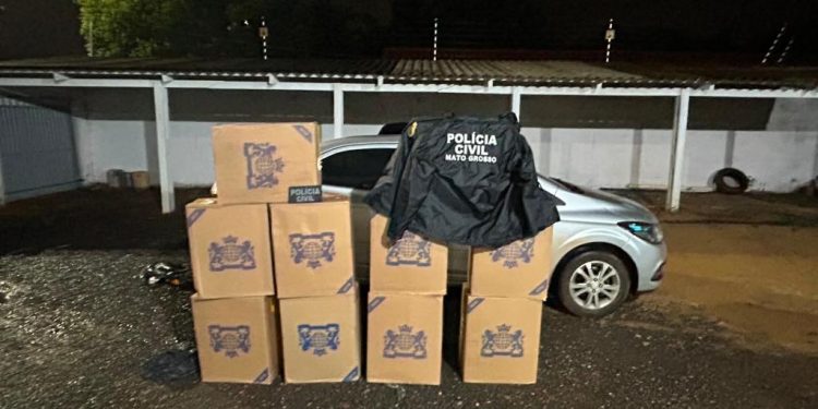 Polícia Civil prende mulher com 495 caixas de cigarros contrabandeados em MT